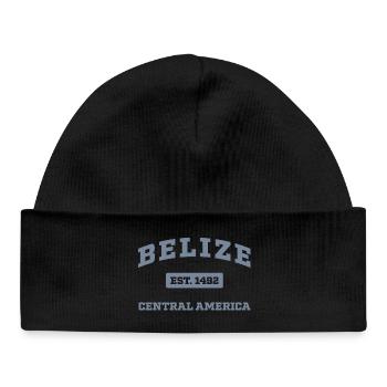 Belize Central America Est. 1492 - Baby Organic Beanie - black - Front