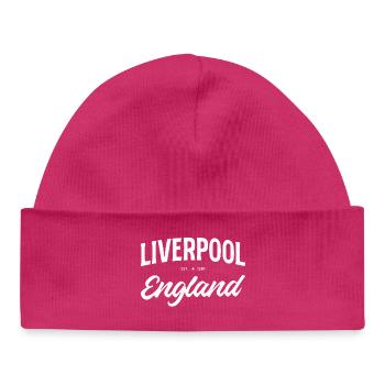 Style d’écriture Liverpool vintage - Bonnet bébé bio - hot pink - Devant