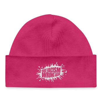 Rendre le racisme répréhensible - Bonnet bébé bio - hot pink - Devant