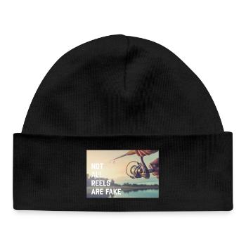 not all reels - Baby Organic Mütze - Schwarz - Vorne