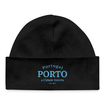 Porto a Cidade Invicta Logo - Bonnet bébé bio - noir - Devant