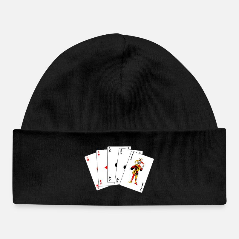 Cinq cartes Carré - Bonnet bébé bio - noir