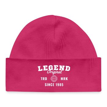 Birth Year Legend Since 1985 - Baby Organic Beanie - hot pink - Front