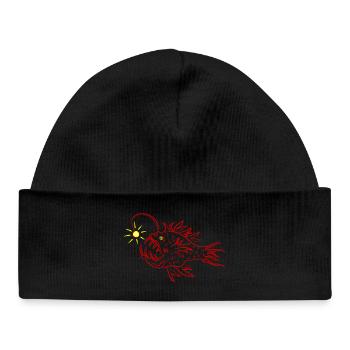 A lantern fish - Baby Organic Beanie - black - Front