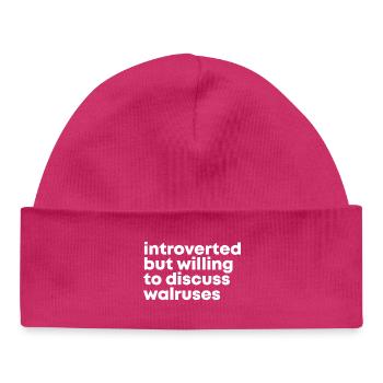 morse - Bonnet bébé bio - hot pink - Devant