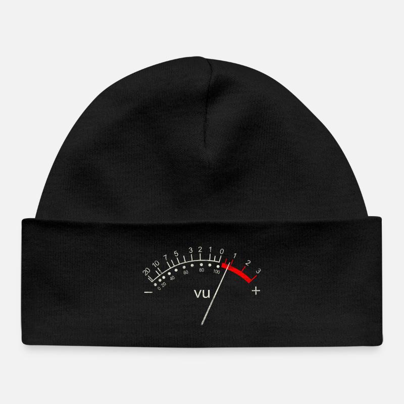 VU-mètre rétro - Bonnet bébé bio - noir