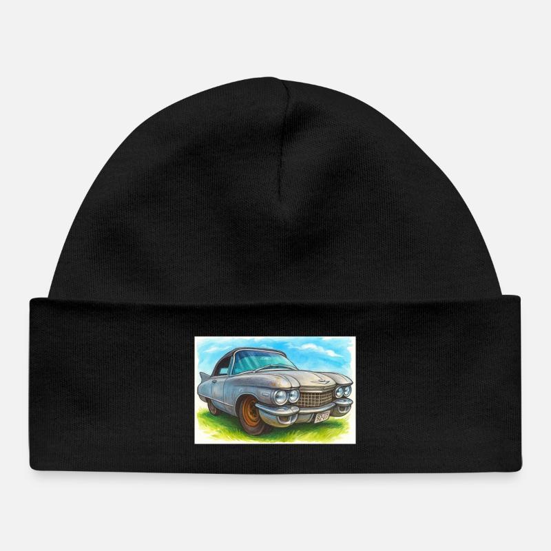 Rétro Classique Cad -60 - Bonnet bébé bio - noir