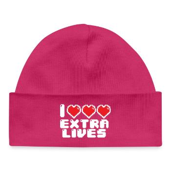 Extreme Pixel Heart - Baby Organic Beanie - hot pink - Front