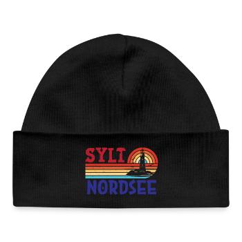 Vacances à la mer du Nord SYLT ÎLE DE LA MER DU NORD Fun - Bonnet bébé bio - noir - Devant