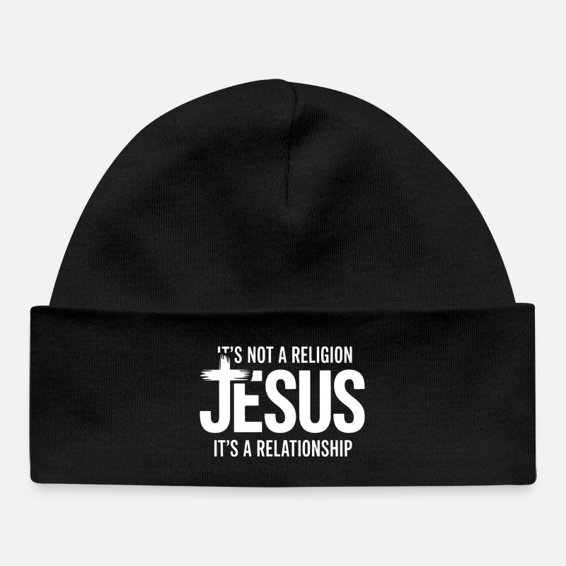 T-shirt de la relation Jésus - Bonnet bébé bio - noir