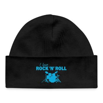 Rock and Roll - Baby Organic Beanie - black - Front