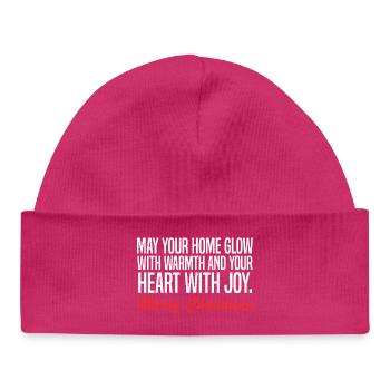 Christmas splendour: warmth and joy - Baby Organic Beanie - hot pink - Front