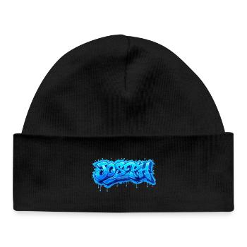 GRAFFITI NAME JOSEPH FOR PERFECT GIFT PRINTABLE - Baby Organic Beanie - black - Front