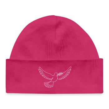 Dove Peace - Baby Organic Beanie - hot pink - Front