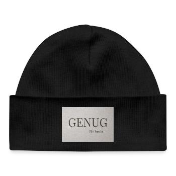 Enough-for today - Baby Organic Beanie - black - Front