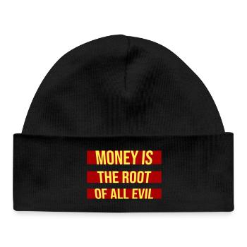 Money Root Evil Capitalism Greed Finance Rich - Baby Organic Beanie - black - Front