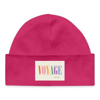 Voyage – c'est vivre - Baby Organic Beanie - hot pink - Front