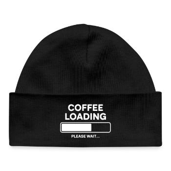 Coffee Loading Please Wait - Baby Organic Mütze - Schwarz - Vorne