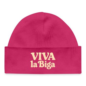 Viva la Biga - Long live the pre-dough! - Baby Organic Beanie - hot pink - Front