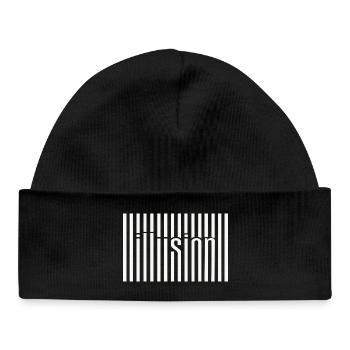 Barcode Illusion  - Baby Organic Mütze - Schwarz - Vorne