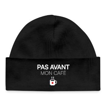 NOT BEFORE MY COFFEE. | Morning Humor - Baby Organic Beanie - black - Front