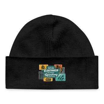 I'm an electrician Excitement in life - Baby Organic Beanie - black - Front