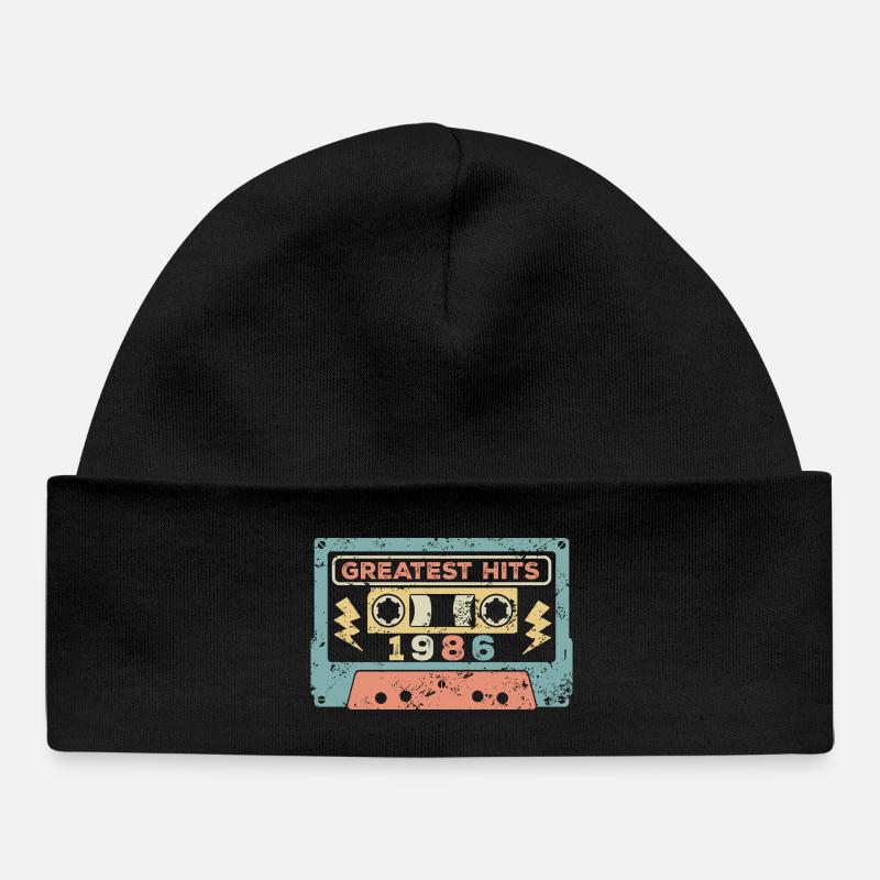 40e anniversaire 1986 - Bonnet bébé bio - noir