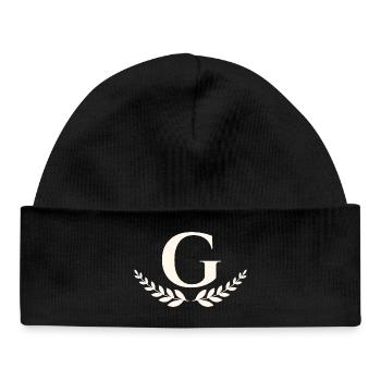 g - Baby Organic Beanie - black - Front