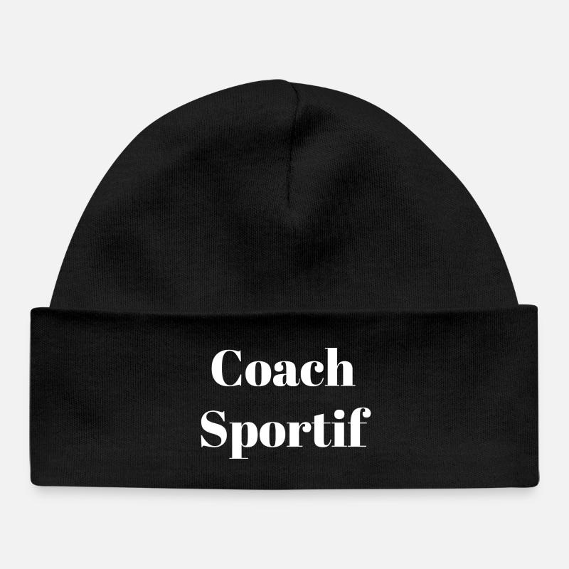 coach_sportif - Bonnet bébé bio - noir