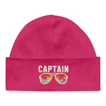 Kapitän Sonnenbrillenboot, Boot, Segler Segeln - Baby Organic Mütze - hot Pink - Vorne