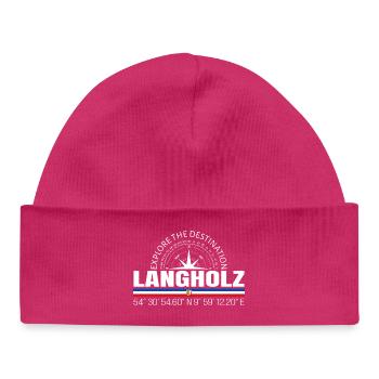 Long timber - Baby Organic Beanie - hot pink - Front