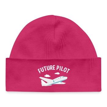 Futur Pilot Tee - Bonnet bébé bio - hot pink - Devant