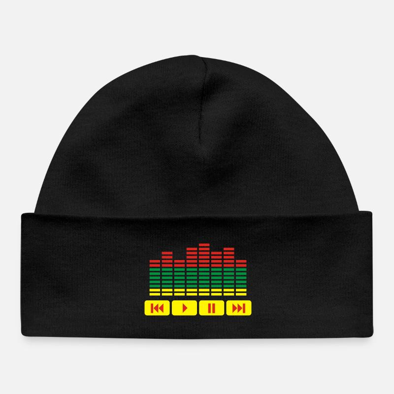 Equalizer DJ music player - Baby Organic Mütze - Schwarz