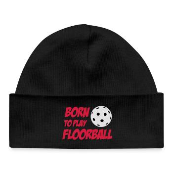 Born To Play Floorball - Baby Organic Beanie - black - Front