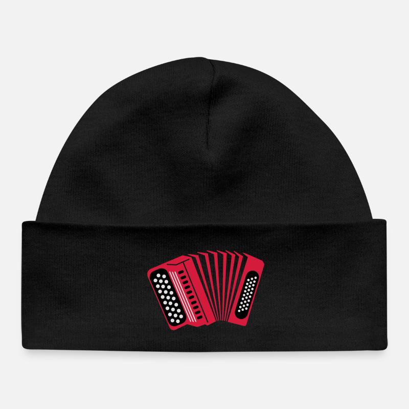 accordéon - Bonnet bébé bio - noir