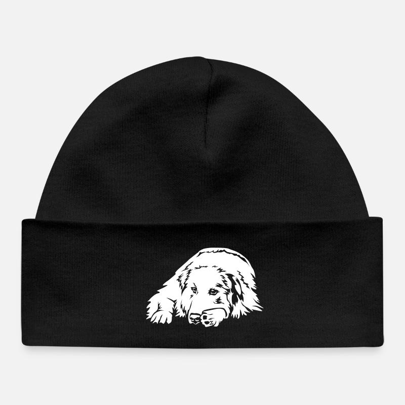 Pyreneenberghund « Black Edition » - Bonnet bébé bio - noir