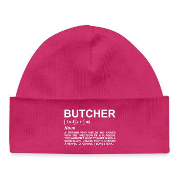 Définition de boucher - Bonnet bébé bio - hot pink - Devant