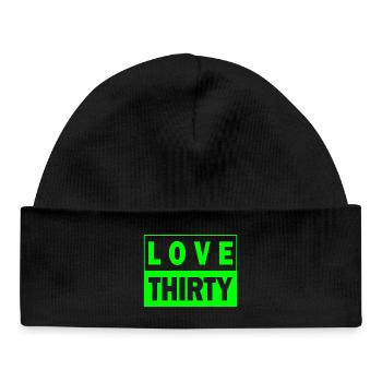 Love thirty Tennis Birthday 30er Geburtstag Design - Baby Organic Mütze - Schwarz - Vorne
