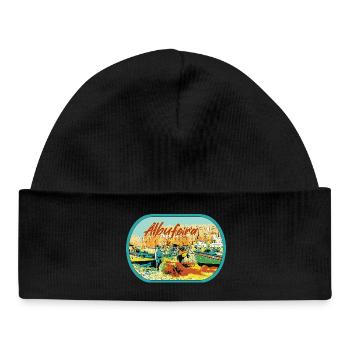 Albufeira Fishermen's Beach, praia dos pescadores - Baby Organic Beanie - black - Front