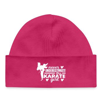 Karaté Filles - Bonnet bébé bio - hot pink - Devant