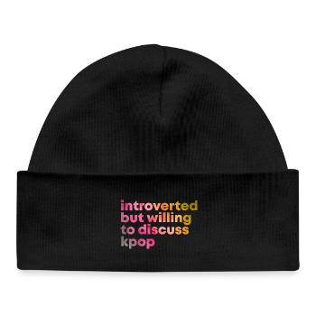 K Pop  - Baby Organic Beanie - black - Front