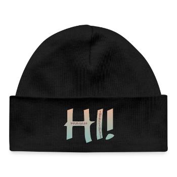 HI HUMAN INTELLIGENCE - Baby Organic Beanie - black - Front