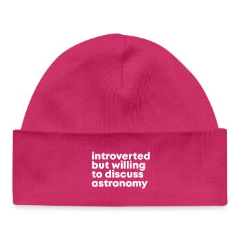 astronomie - Bonnet bébé bio - hot pink - Devant