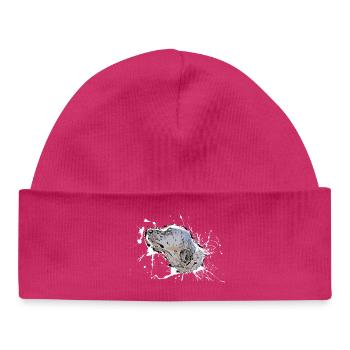 Dog - Baby Organic Beanie - hot pink - Front
