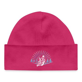 Chemise de moto design Biker Tour - Bonnet bébé bio - hot pink - Devant