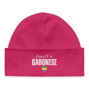 Gabonese proud, Made in Gabon - Baby Organic Beanie - hot pink - Front