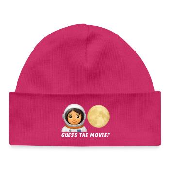 Weltraum-Explorer mit Mondbild - Baby Organic Mütze - hot Pink - Vorne