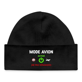 Design Fashion Airplane Activation Fun - Baby Organic Beanie - black - Front