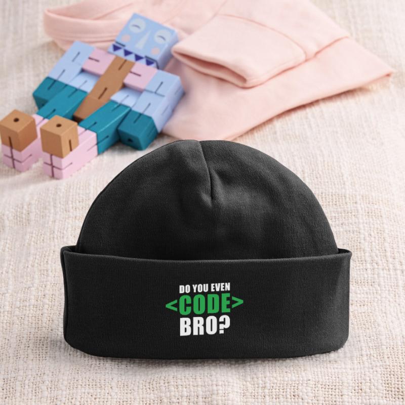 Do You Even Code Bro Graphic Baby Organic Beanie