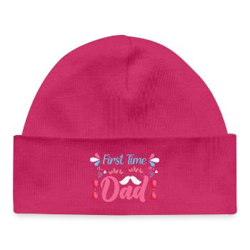 Expectant dad Father-to-be - Baby Organic Beanie - hot pink - Front